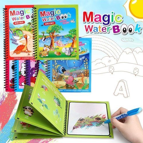 Reusable Magic Water Drawing Book for Kids | Water Drawing Coloring Book